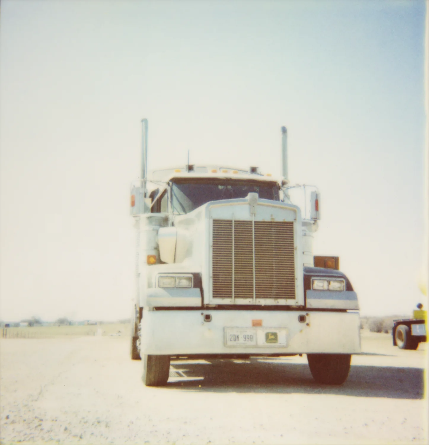 Classic white truck, front view — Expired Polaroids in Florida, fine art and analog photography by Janina Laszlo