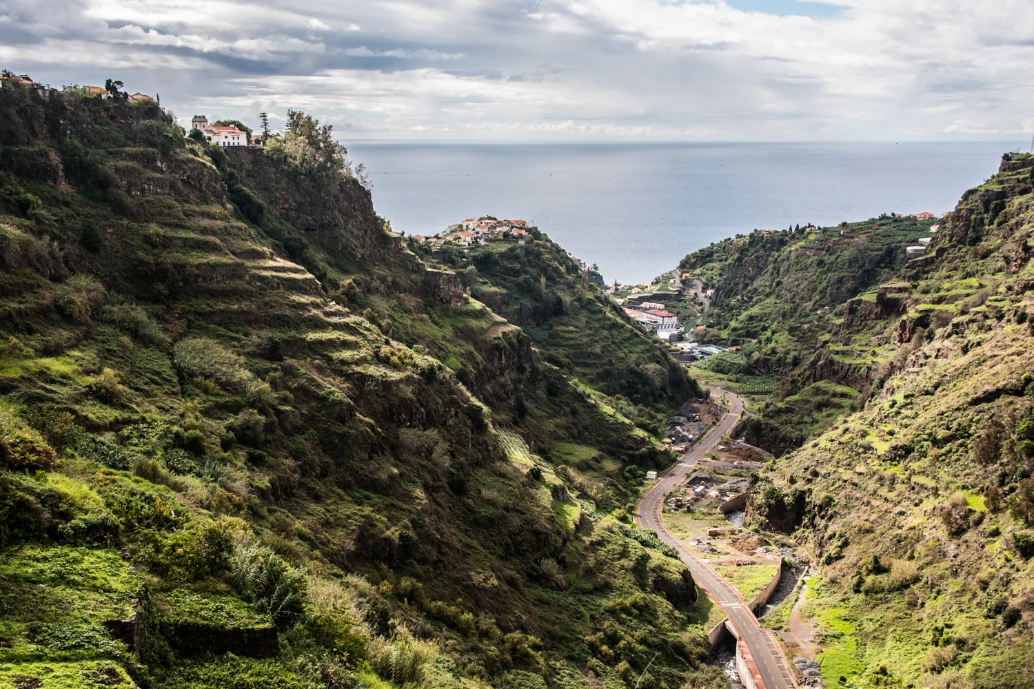 Rain shower and rainbow over the Atlantic — Madeira, landscape and travel photography by Janina Laszlo
