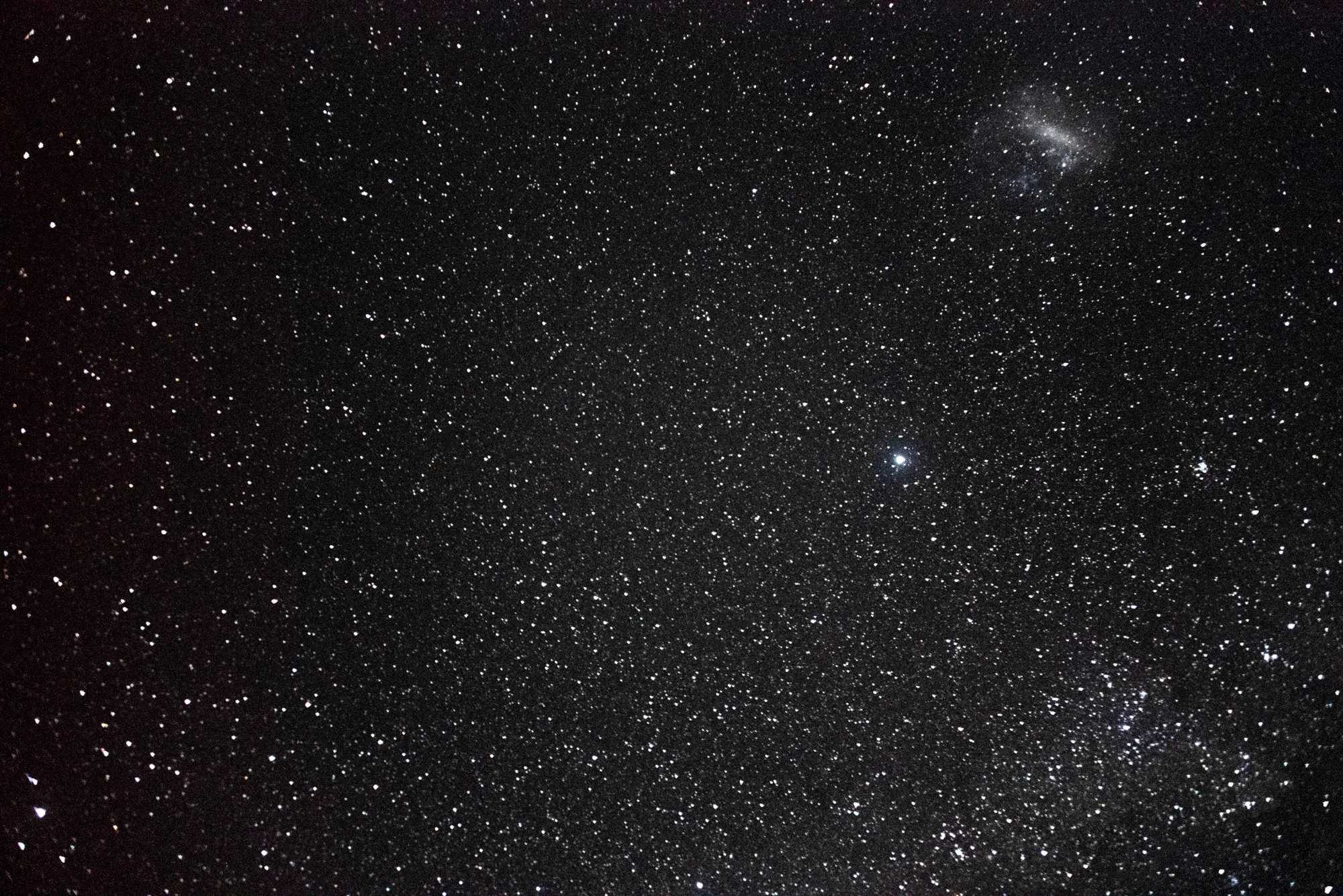 Starry night sky with the Large Magellanic Cloud — Tasmania, landscape and travel photography by Janina Laszlo